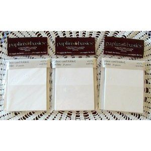 75 Place Cards Plain White Blank Folded Tent By Paplin's Basics Acid Free New
